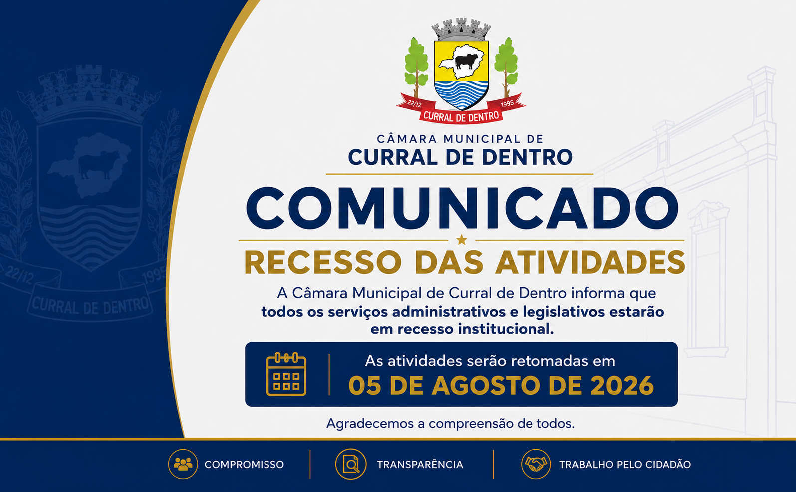 Recesso 05/08/2026